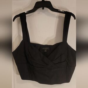 Linen crop top, black, banana Republic factory, size 18